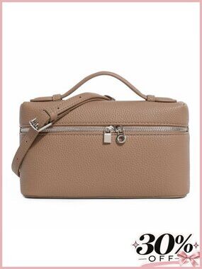 Faux Leather Mini Crossbody Bag Top-Handle Pouch Shoulder Handbag